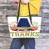 Give thanks Leather Tote Bag