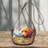 Golden retriever's serene encounter with birds Saddle Bags for Women: Perfect Gift for Girlfriend, Wife, Daughter