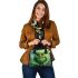 Green owl cartoon shoulder handbag