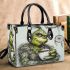 Grinchy drink coffee smile and dream catcher small handbag