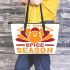 Happy pumpkin spice season Leather Tote Bag