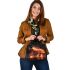 Horse in the fire red and orange colors shoulder handbag