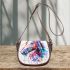 Horse watercolor realistic details saddle bag