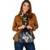 Husky with dream catcher shoulder handbag