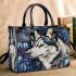 Husky with dream catcher small handbag