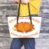 Joy Is The Simplest Form Of Gratitude Leather Tote Bag