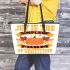 Joy Is The Simplest Form Of Gratitude Leather Tote Bag