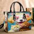 Joyful bond with pets Chic Stylish Small Handbag & Women Totes: Perfect Gift for Girlfriend | Crossbody, Purse, Handbag