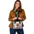 Kawaii cute adorable fluffy furry baby puppy brown beige fur shoulder handbag