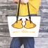 Little miss thankful Leather Tote Bag