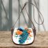 Majestic peacock in floral garden Saddle Bags for Women: Perfect Gift for Girlfriend, Wife, Daughter