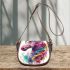 Majestic unicorn with vibrant colors saddle bag