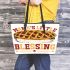 Mama s little blessing Leather Tote Bag