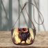 Mechanical owl sculpture saddle bag