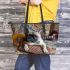 Melodies from a Puppy's Playtime 4 Leather Tote Bag
