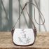 Minimalist Beauty Capturing Simple Floral Designs Saddle Bag