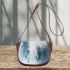 Minimalist Garden Tranquil Floral Reflections Saddle Bag