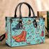 Mona Lisa dances with the skeleton with guitar trumpet Small handbag