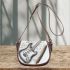 music note and guitar and pop music 1980s Saddle Bag