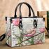 Music notes and bamboo flute and tulip and bird 2 Small handbag