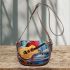 Musical fish in cityscape Saddle Bags for Women: Perfect Gift for Girlfriend, Wife, Daughter