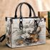 Musical notes and violin and orchid and goldfish Small handbag