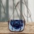 navy panther and dream catcher Saddle Bag