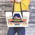 One thankful boy Leather Tote Bag