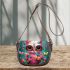 Owl and flowers in blue sky Saddle Bags for Women: Perfect Gift for Girlfriend, Wife, Daughter