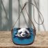 Panda wearing headphones saddle bag