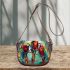 parrots bear smile with dream catcher Saddle Bag