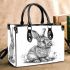 Pencil drawing of an adorable rabbit small handbag