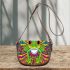 Peppy frog cute cartoon style bright colors saddle bag