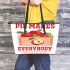 Pie Makes Everybody Happy Leather Tote Bag