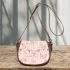Pink and gold butterflies pattern saddle bag