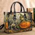 Pumpkin grinchy smile and skeleton king 3d small handbag