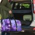 Purple crocuses with purple butterflies 3d travel bag