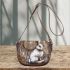 rabbit with dream catcher Saddle Bag