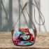 Red cute cartoon frog saddle bag