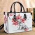 Red Maple leaf of Canada and music note and guitar and dog 2 Small handbag