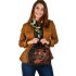 Red tiger and dream catcher shoulder handbag