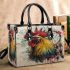 Rooster chicken smile with dream catcher small handbag