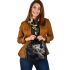 Sad leopad with dream catcher shoulder handbag