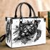 Sea turtle in black and white small handbag