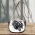 Sea turtle in black and white saddle bag