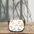 Seamless pattern of colorful butterflies saddle bag