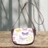Seamless pattern with colorful pastel butterflies saddle bag