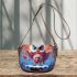 Serene winter owl saddle bag