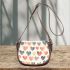 Simple Sophistication Subtle Floral Beauty Saddle Bag