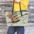 skeleton king flying with guitar trumpet Leather Tote Bag